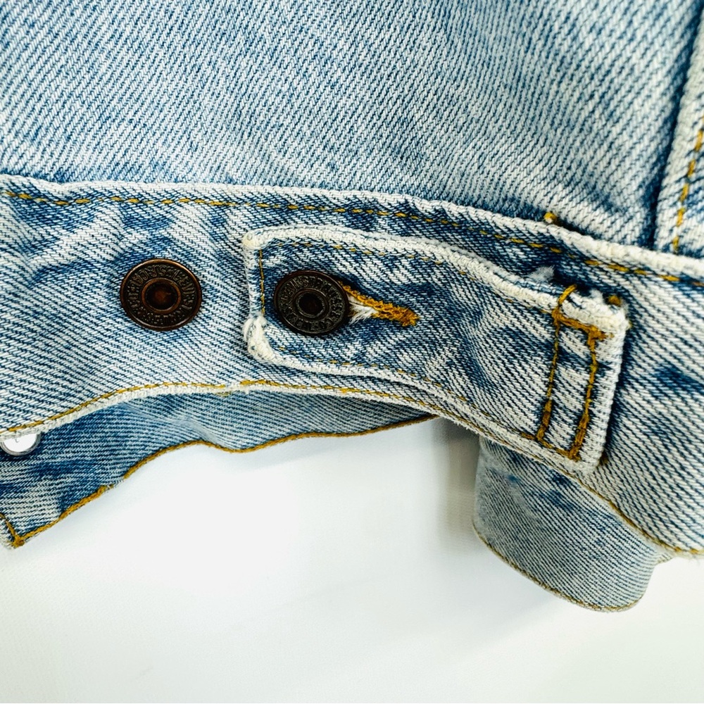 Vintage Distressed Levi’s Classic Denim 90s Trucker Jacket 70507 Sz M - Picture 9 of 17